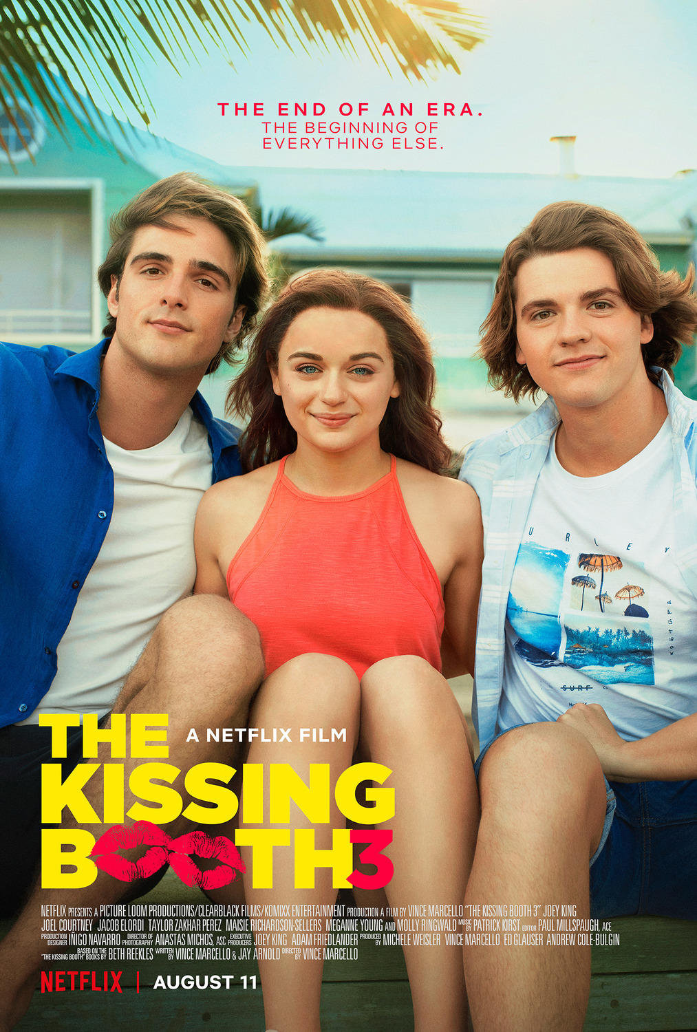 Joey King, Joel Courtney, and Jacob Elordi in The Kissing Booth 3 (2021)