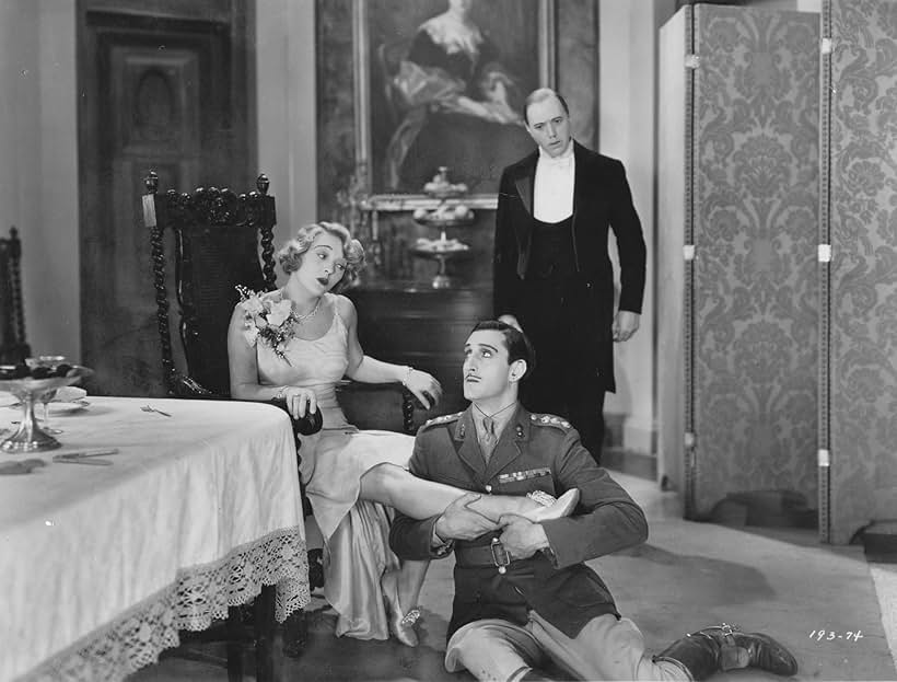 Basil Rathbone, Dorothy Mackaill, and Wilfred Noy in The Flirting Widow (1930)