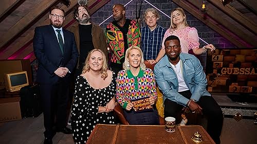 Alan Davies, Helen Bauer, Nick Helm, Sara Pascoe, Harriet Kemsley, John Kearns, Michael Dapaah, and Darren Harriott in The Return of the Fly (2023)