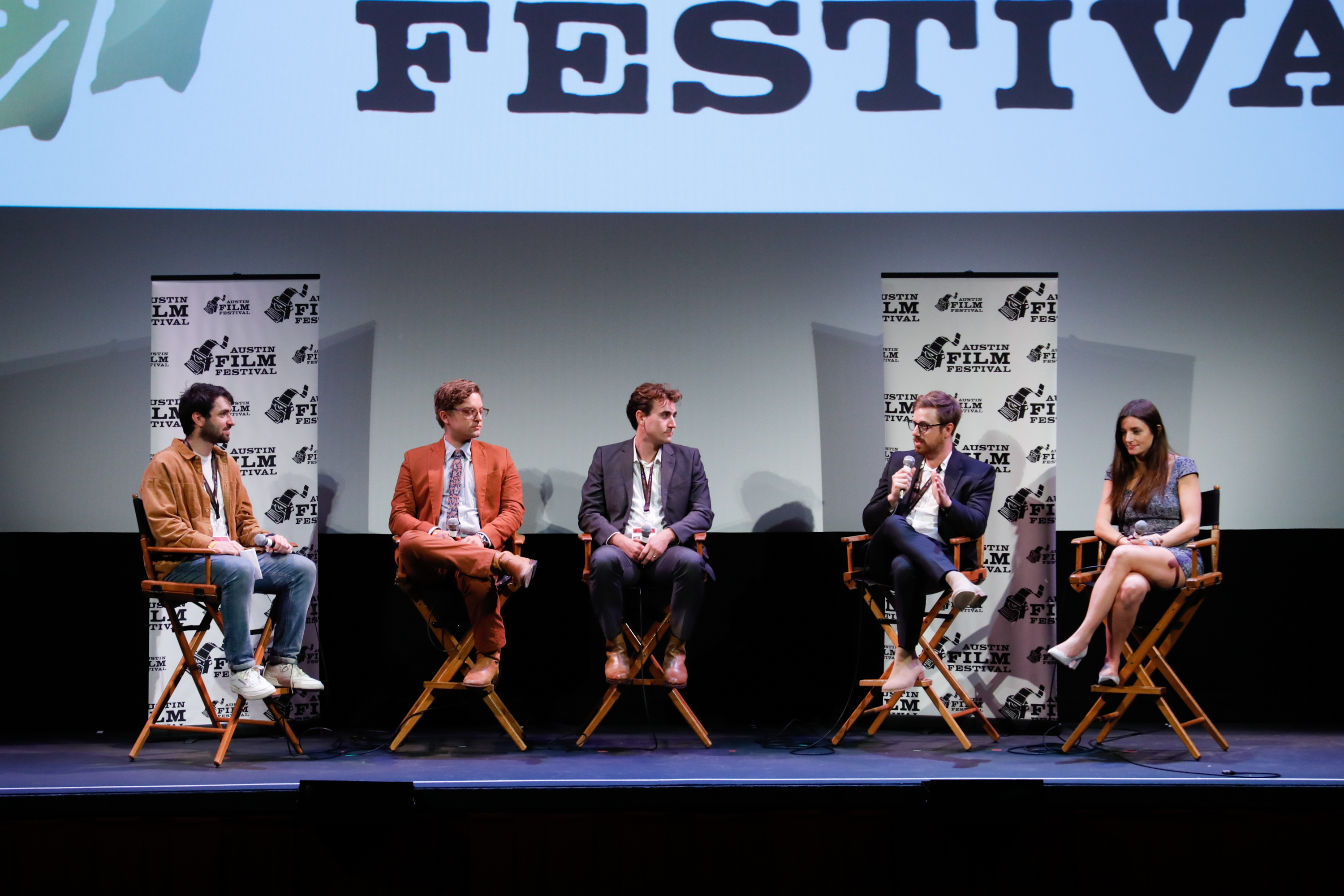 Koko Marshall, C. Bailey Werner, Jeff McQuitty, and Jon Michael Simpson at an event for The One You're With (2021)