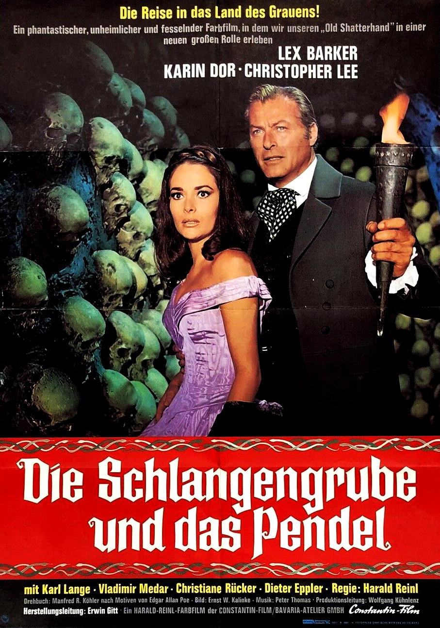 Lex Barker and Karin Dor in The Torture Chamber of Dr. Sadism (1967)