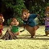 Christina Applegate, Anna Faris, Justin Long, Jesse McCartney, Amy Poehler, and Matthew Gray Gubler in Alvin and the Chipmunks: Chipwrecked (2011)