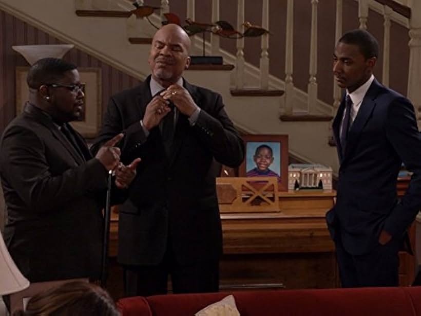 David Alan Grier, Lil Rel Howery, and Jerrod Carmichael in The Carmichael Show (2015)