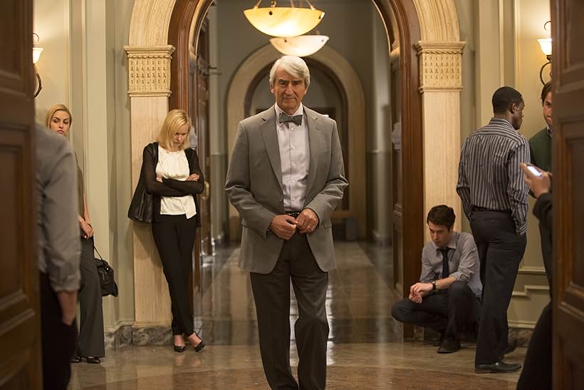 Sam Waterston, John Gallagher Jr., and Alison Pill in The Newsroom (2012)