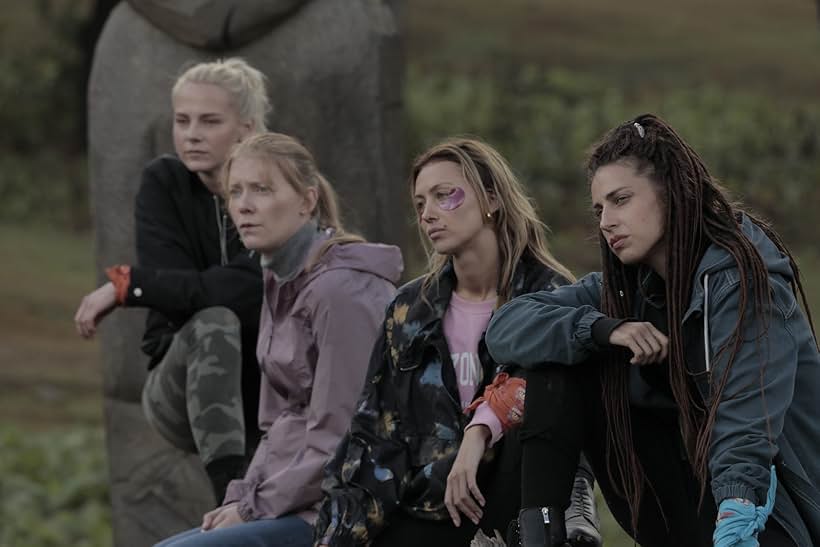 Anastasiya Todoresku, Ulyana Lukina, Kristina Poli, and Linda Lapinsh in Igra na vyzhivanie (2020)