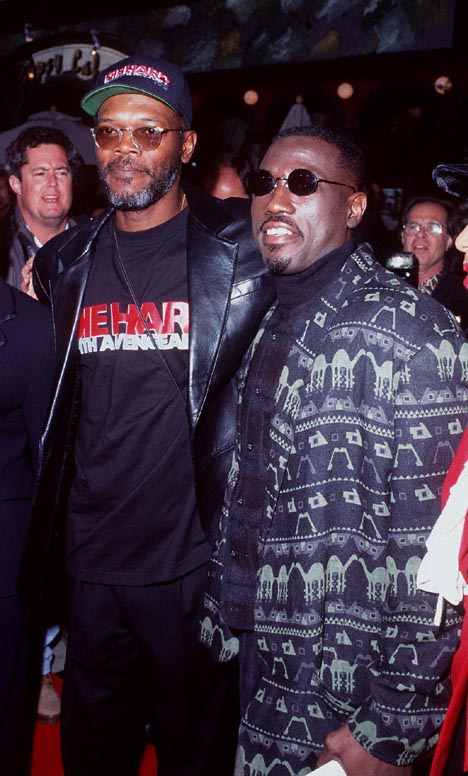 Samuel L. Jackson and Wesley Snipes at an event for Die Hard with a Vengeance (1995)