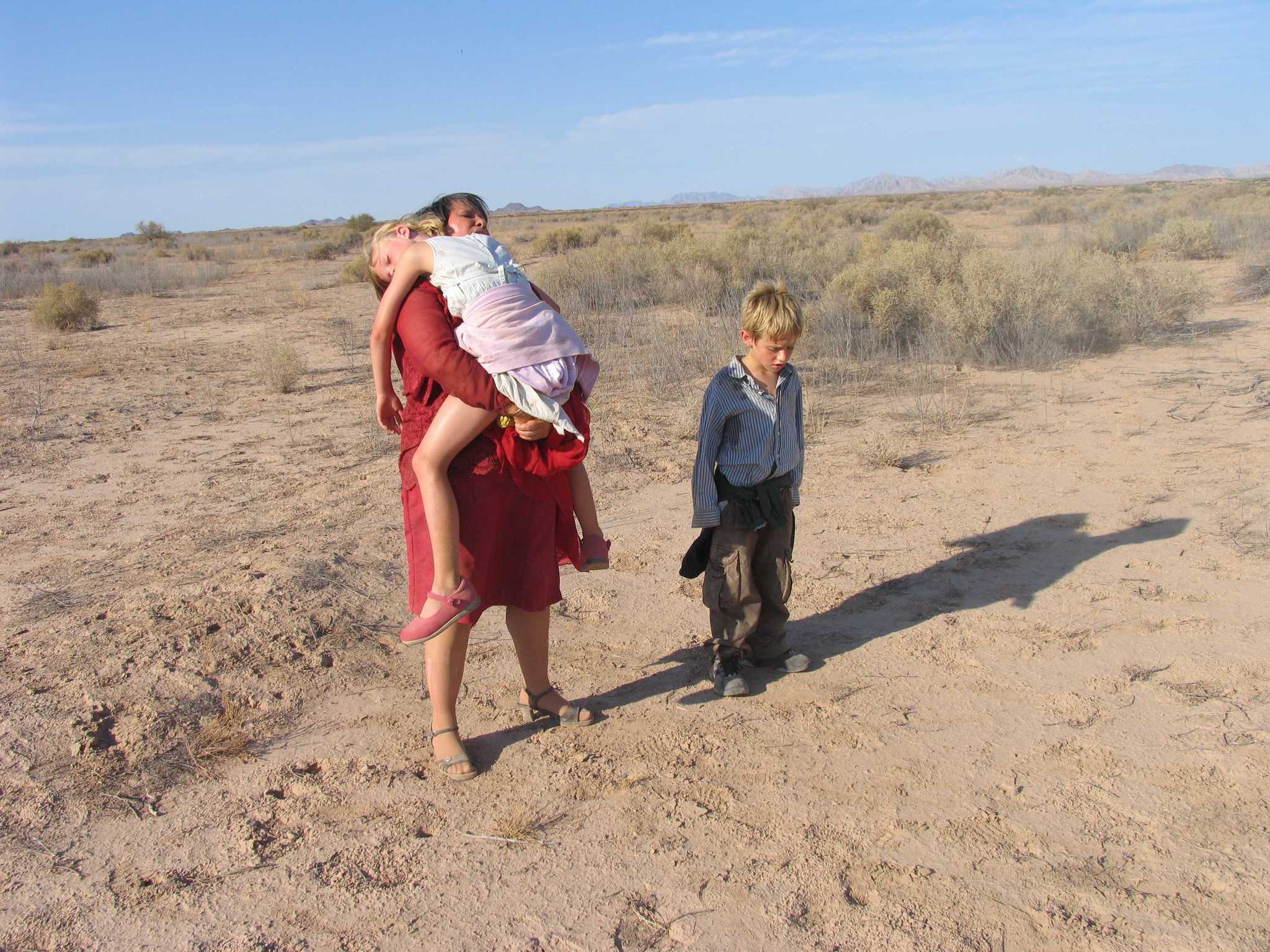 Adriana Barraza, Elle Fanning, and Nathan Gamble in Babel (2006)