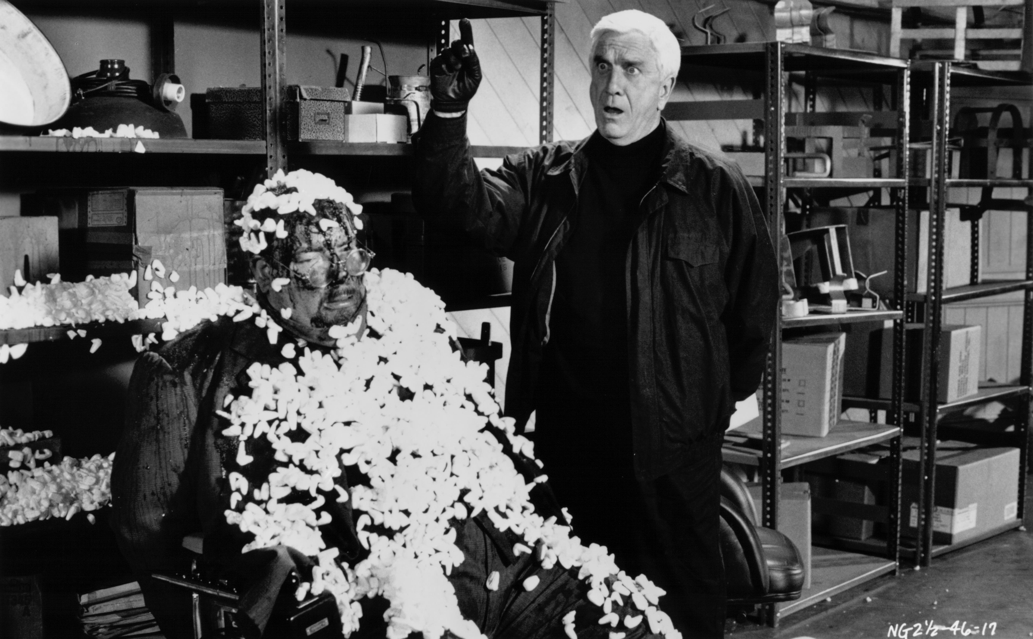 Leslie Nielsen and Richard Griffiths in The Naked Gun 2½: The Smell of Fear (1991)