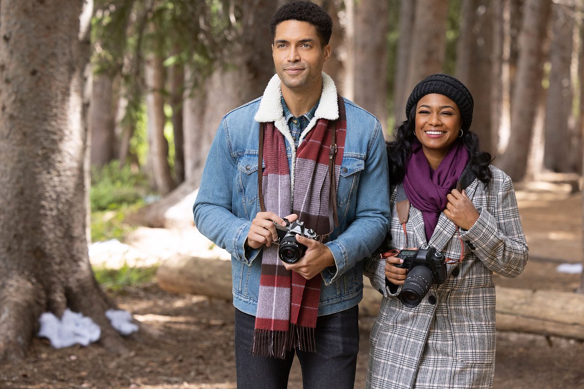 Tatyana Ali and Henderson Wade in A Picture Perfect Holiday (2021)