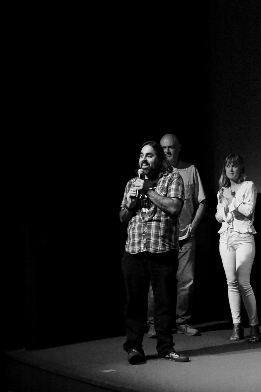 David Jeffery, Katy Yoder, and Miguel Rodriguez at an event for Girl #2 (2016)