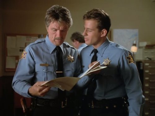 Tom Skerritt and Costas Mandylor in Picket Fences (1992)