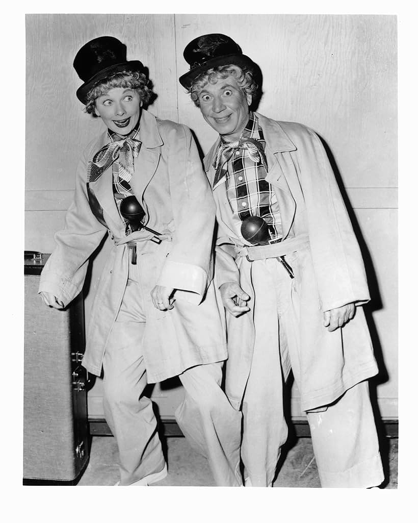 Lucille Ball and Harpo Marx in I Love Lucy (1951)