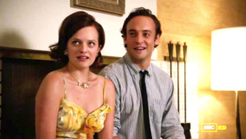 Elizabeth Moss and Charlie Hofheimer in "Mad Men"