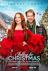 Lindsay Lohan and Chord Overstreet in Falling for Christmas (2022)