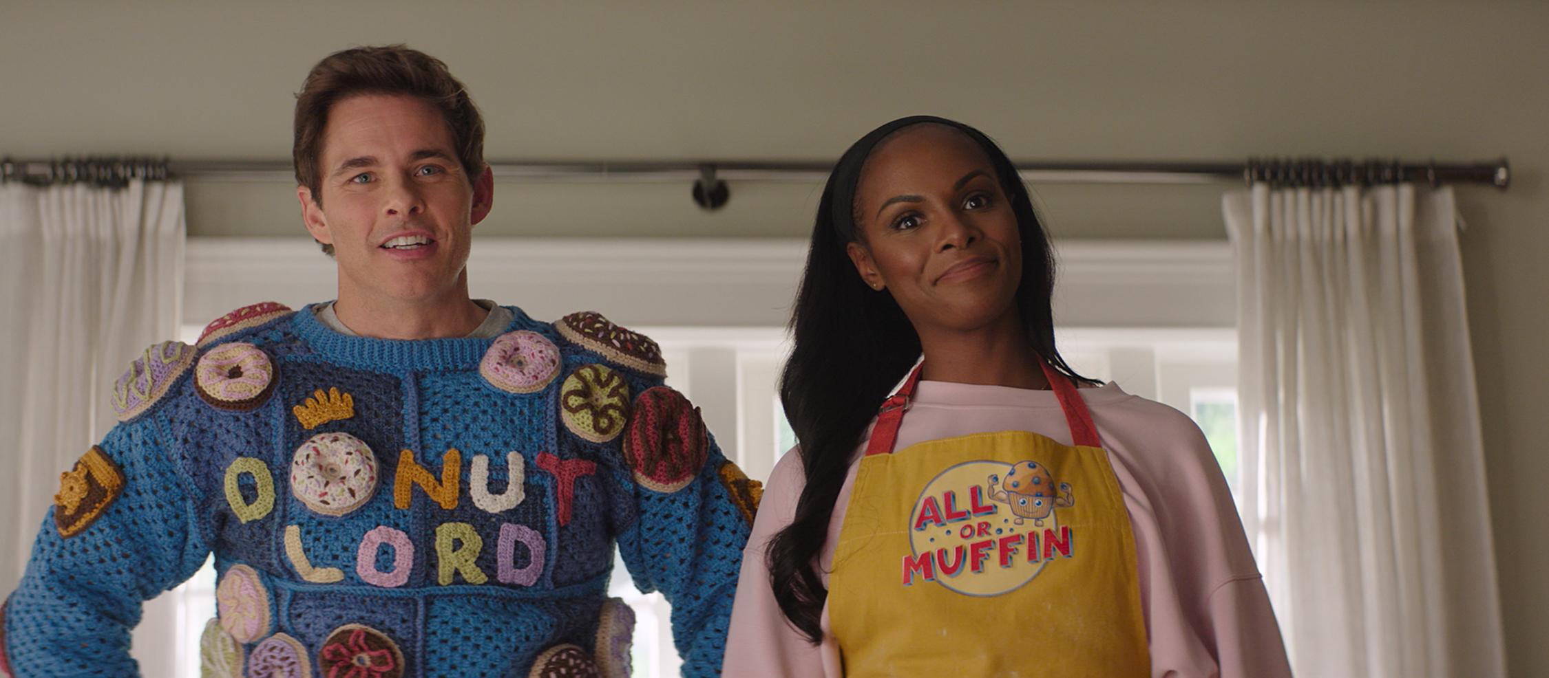 James Marsden and Tika Sumpter in Sonic the Hedgehog 3 (2024)