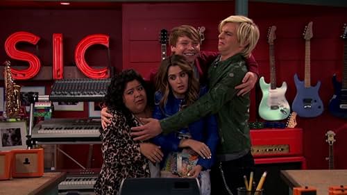 Calum Worthy, Laura Marano, Raini Rodriguez, and Ross Lynch in Austin & Ally (2011)