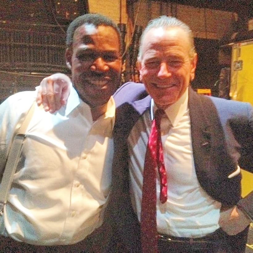 Backstage at All The Way on Broadway. Danny Johnson with Bryan Cranston 