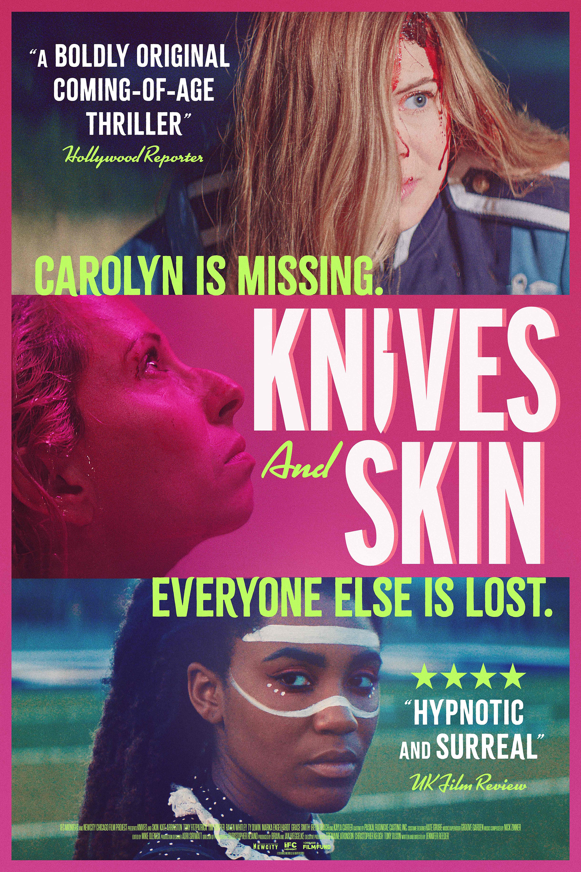 Kate Arrington, Audrey Francis, and Ireon Roach in Knives and Skin (2019)