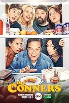 John Goodman, Sara Gilbert, Jay R. Ferguson, Alicia Goranson, Laurie Metcalf, Emma Kenney, and Ames McNamara in The Conners (2018)