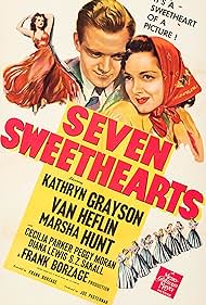 Van Heflin, Kathryn Grayson, Marsha Hunt, Peggy Moran, Dorothy Morris, Cecilia Parker, Frances Raeburn, and Frances Rafferty in Seven Sweethearts (1942)