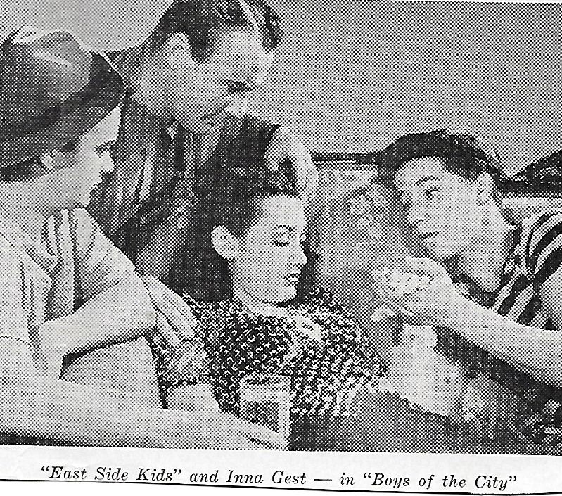 Inna Gest, Leo Gorcey, Bobby Jordan, and Dave O'Brien in Boys of the City (1940)