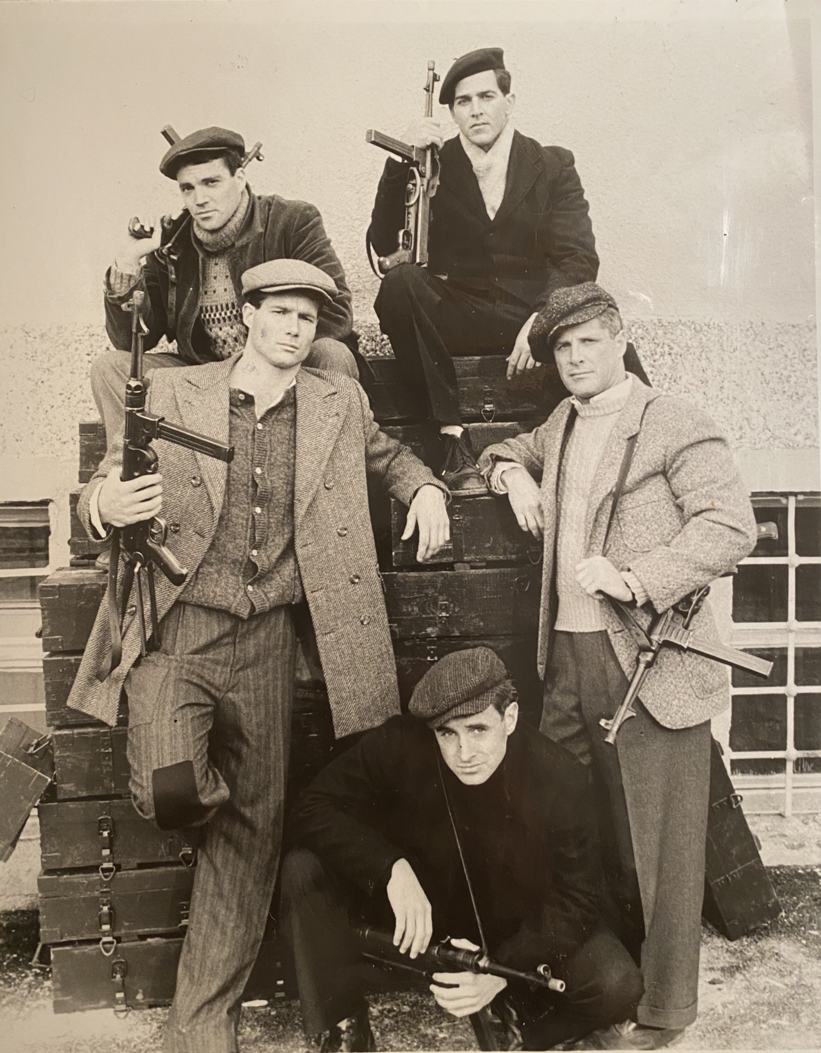 John Bradley, John D'Aquino, Ben Murphy, John Slattery, and Jon Tenney in The Dirty Dozen (1988)