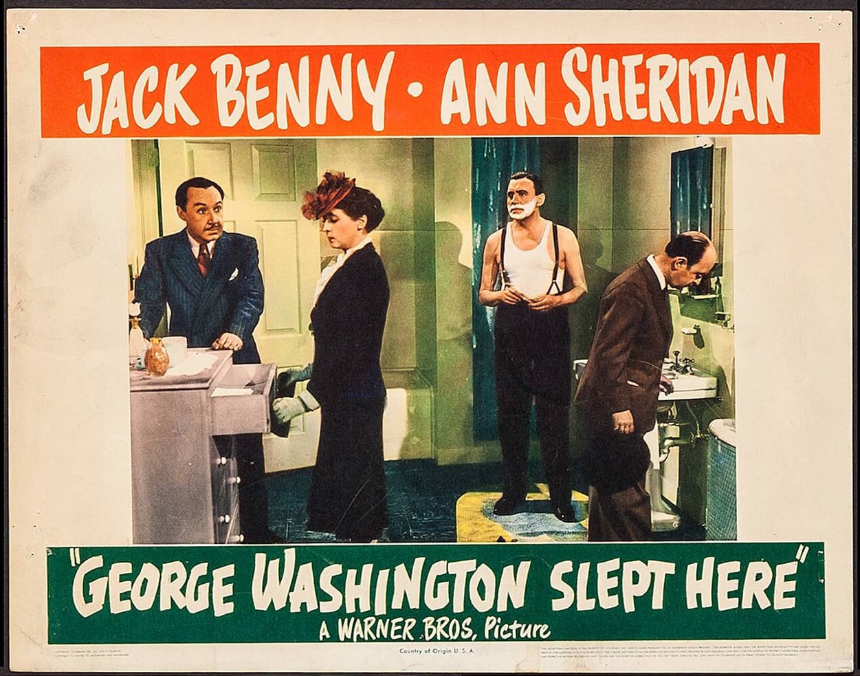 Jack Benny, Chester Clute, Franklin Pangborn, and Isabel Withers in George Washington Slept Here (1942)