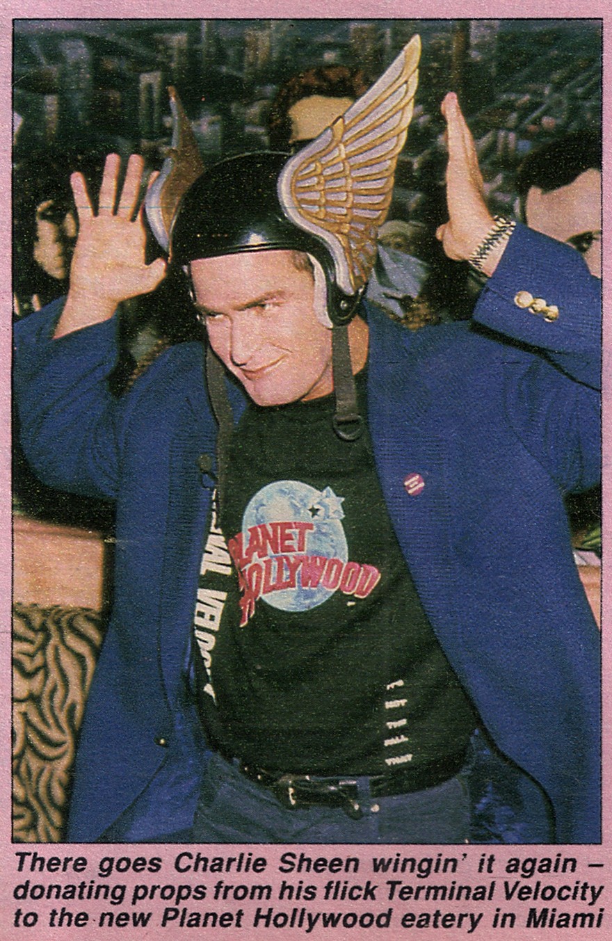 Charlie Sheen at an event for Terminal Velocity (1994)