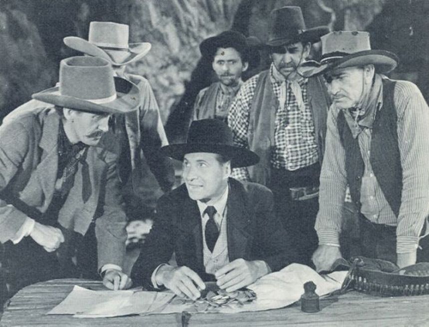 Robert Fiske, Bill Patton, Eddy Waller, Blackjack Ward, and Slim Whitaker in The Great Adventures of Wild Bill Hickok (1938)