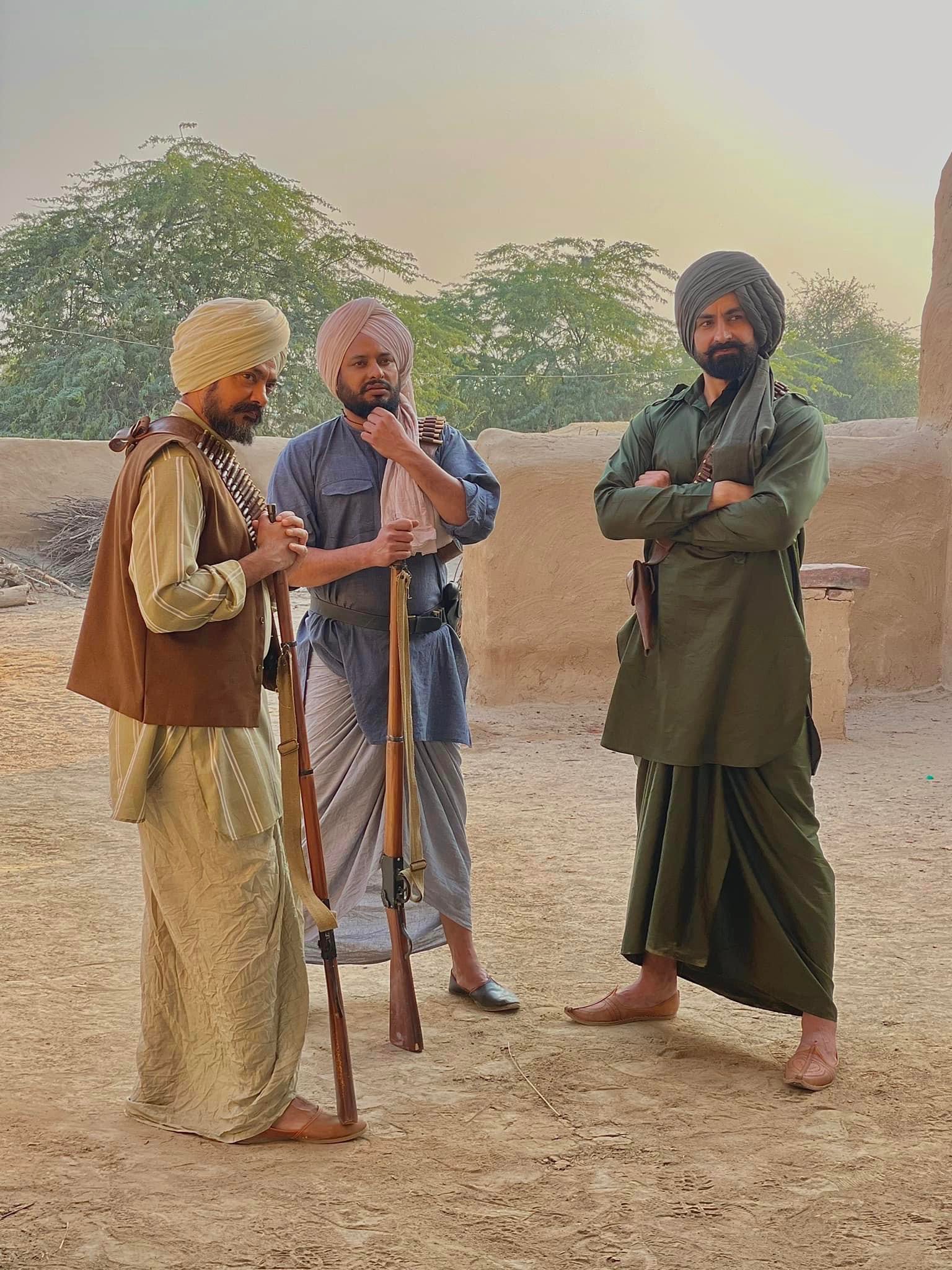 Kuljinder Singh Sidhu, Dev Kharoud, and Vikramjeet Virk in Maurh (2023)