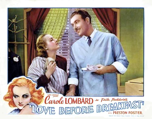 Carole Lombard and Preston Foster in Love Before Breakfast (1936)