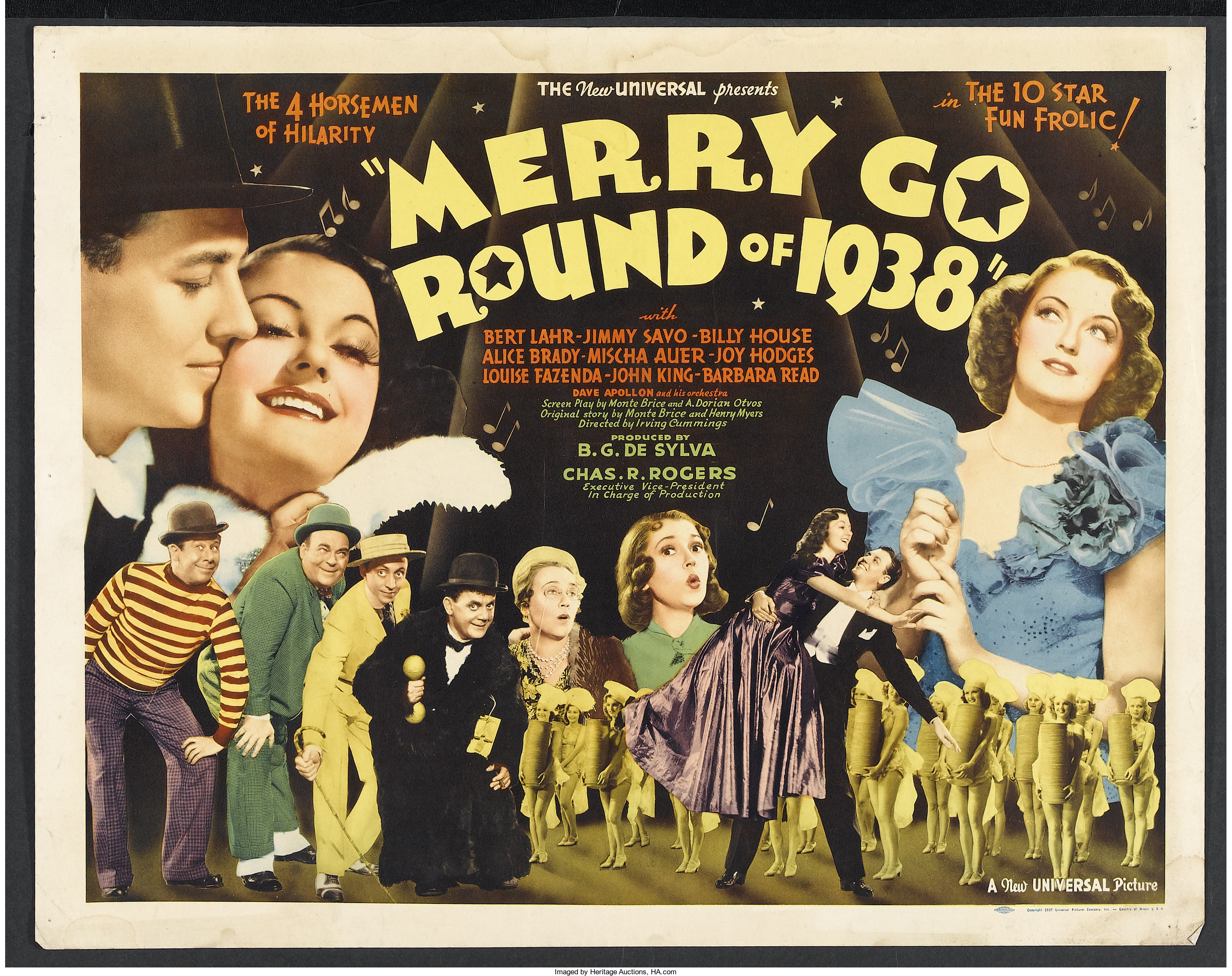 Mischa Auer, Alice Brady, Louise Fazenda, Joy Hodges, Billy House, John 'Dusty' King, Bert Lahr, Barbara Read, and Jimmy Savo in Merry-Go-Round of 1938 (1937)