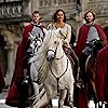 Angel Coulby, Santiago Cabrera, Rupert Young, Tom Hopper, and Bradley James in Merlin (2008)