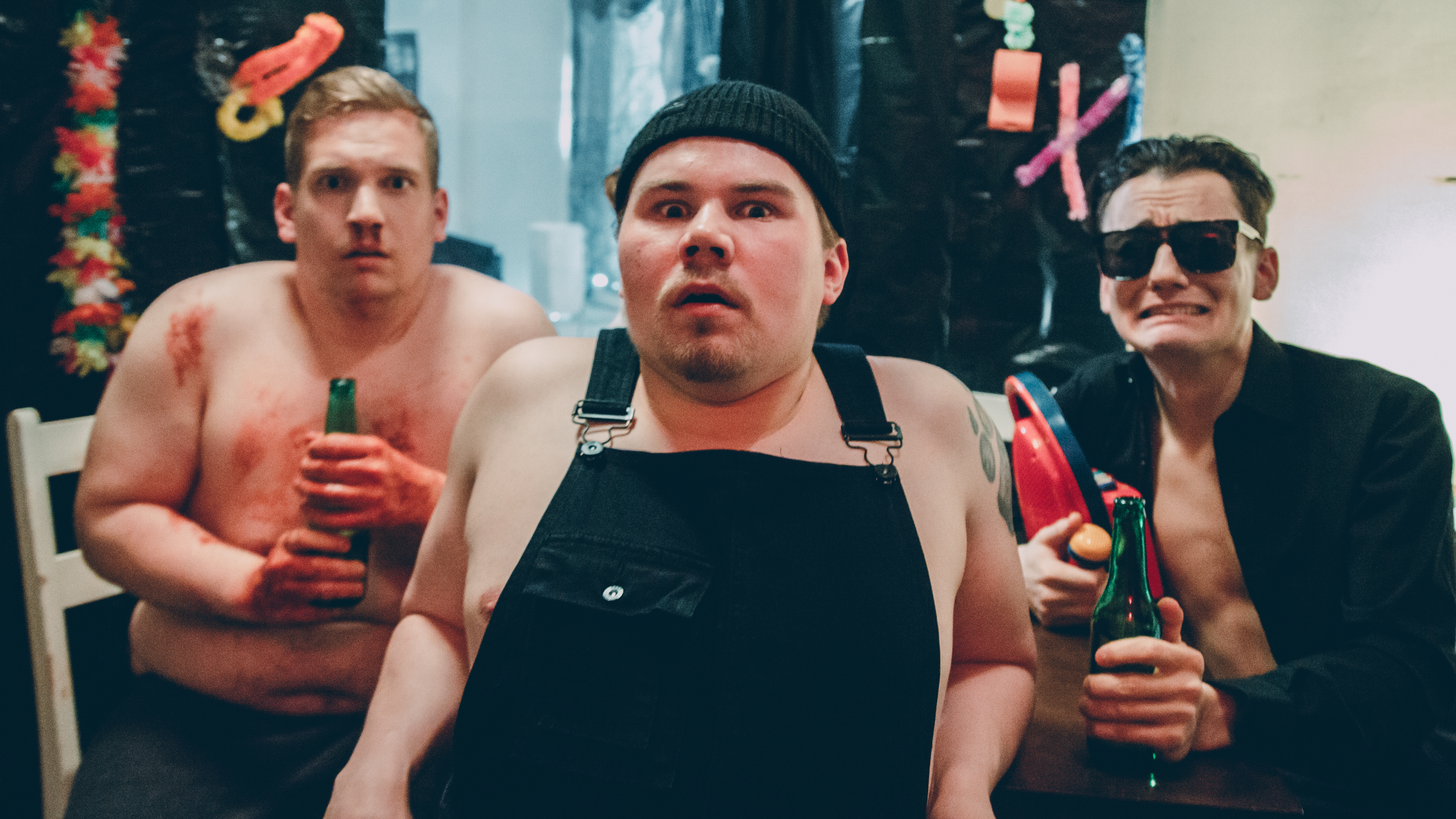 Sami Toikka, Joel Hirvonen, and Deniz Kaya in Hulttiot (2018)