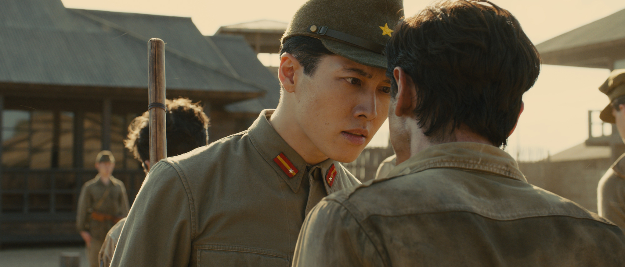 Jack O'Connell and Miyavi in Unbroken (2014)