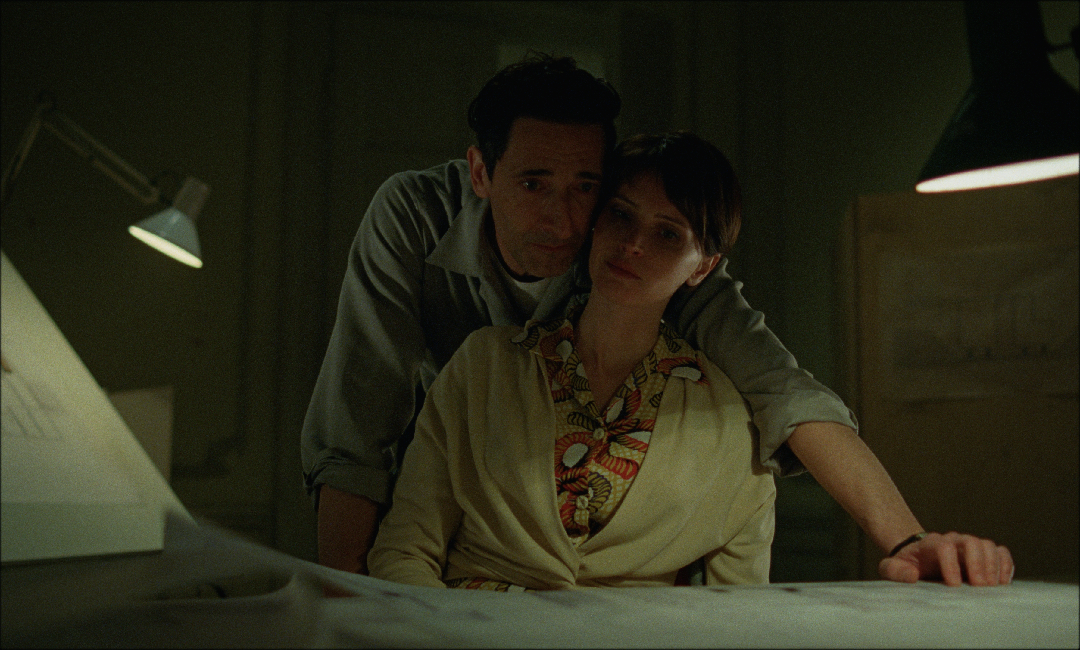 Adrien Brody and Felicity Jones in The Brutalist (2024)