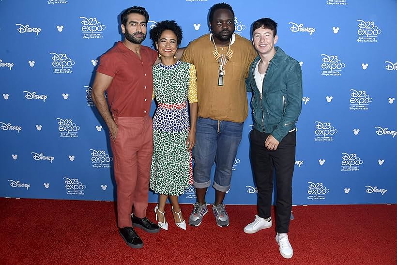 Brian Tyree Henry, Kumail Nanjiani, Lauren Ridloff, and Barry Keoghan at an event for Eternals (2021)