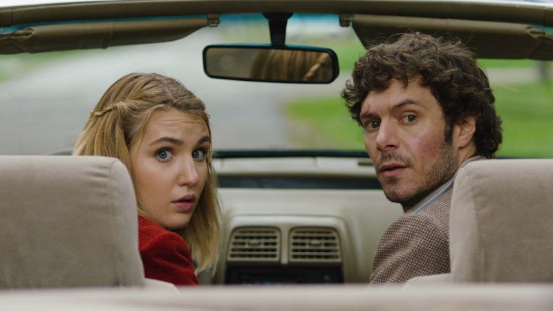 Adam Brody and Sophie Nélisse in The Kid Detective (2020)