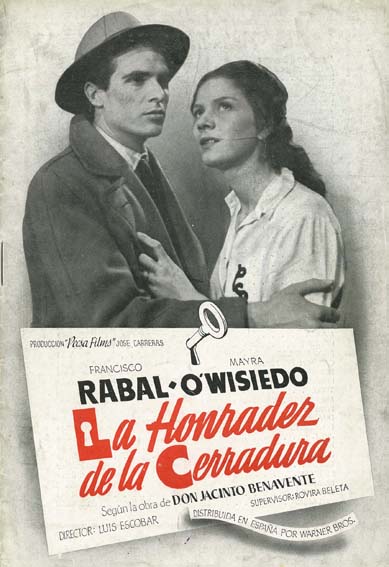 Mayrata O'Wisiedo and Francisco Rabal in La honradez de la cerradura (1950)