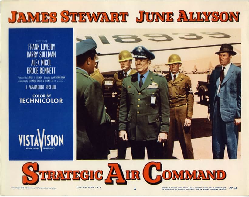 James Stewart, Frank Lovejoy, and James Millican in Strategic Air Command (1955)