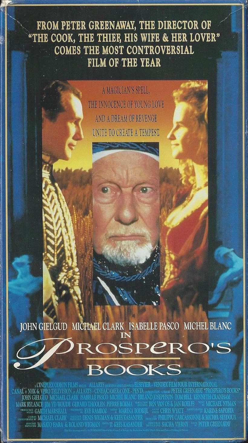 John Gielgud, Isabelle Pasco, Mark Rylance, and Michael Clark in Prospero's Books (1991)