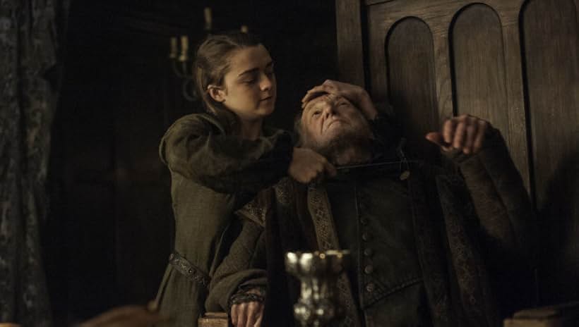 David Bradley and Maisie Williams in Game of Thrones (2011)