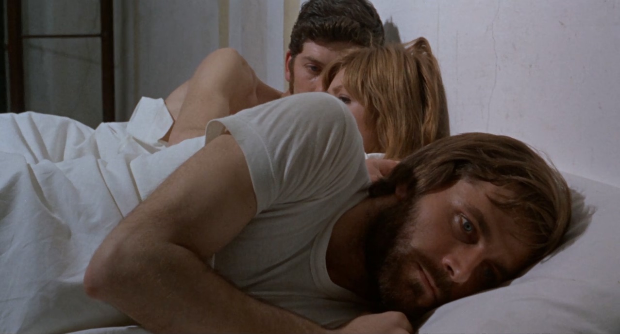 Rita Calderoni, Renato Menegotto, and Franco Nero in A Quiet Place in the Country (1968)