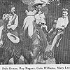 Roy Rogers, Dorothy Christy, Dale Evans, Mary Lee, Guinn 'Big Boy' Williams, and Trigger in Cowboy and the Senorita (1944)