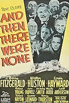 Judith Anderson, Mischa Auer, June Duprez, Barry Fitzgerald, Richard Haydn, Louis Hayward, Walter Huston, C. Aubrey Smith, and Roland Young in And Then There Were None (1945)