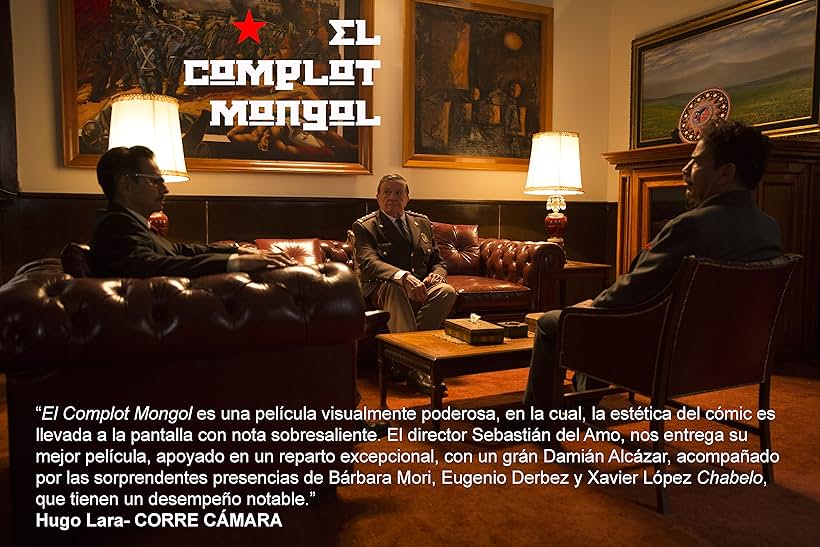 Damián Alcázar, Eugenio Derbez, and Javier López in The Mongolian Conspiracy (2018)