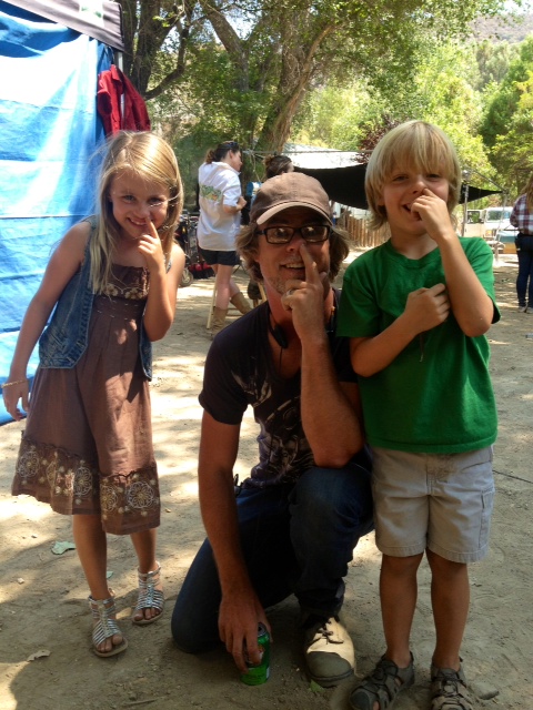 nose picking break on set of "What Lola wants" with director Rupert Glasson