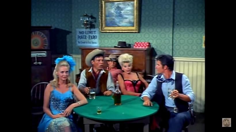 Neville Brand, Peter Brown, William Smith, and Barbara Werle in Laredo (1965)