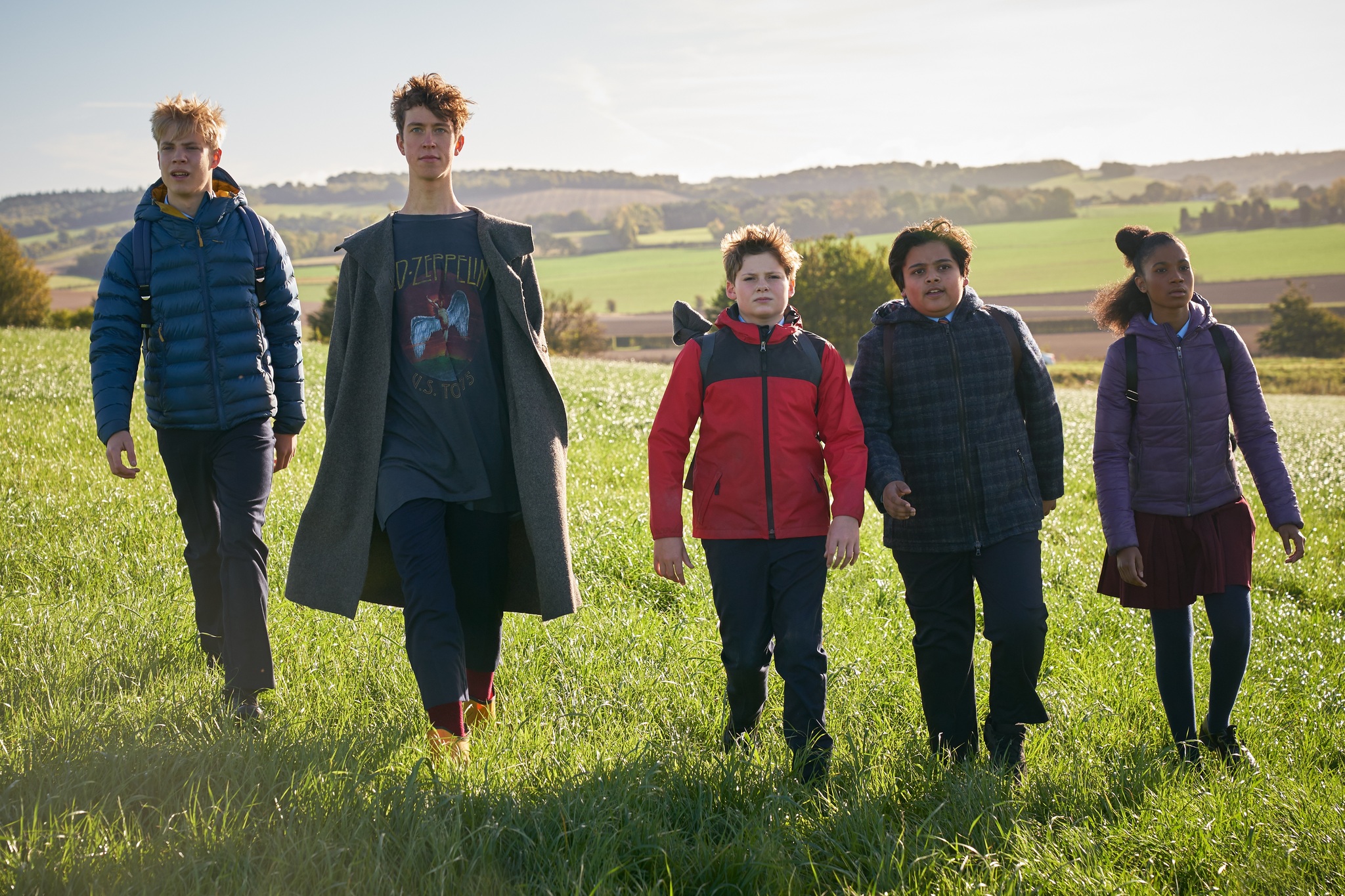 Angus Imrie, Louis Ashbourne Serkis, Tom Taylor, Rhianna Dorris, and Dean Chaumoo in The Kid Who Would Be King (2019)