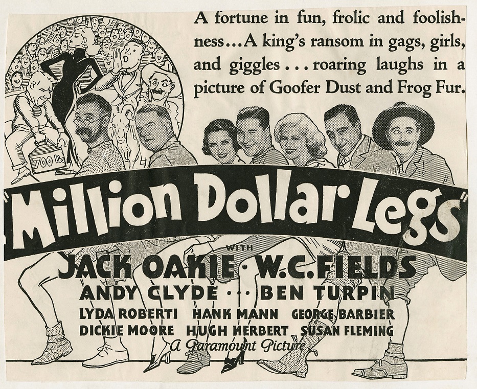 W.C. Fields, Hugh Herbert, Andy Clyde, Susan Fleming, Jack Oakie, Lyda Roberti, and Ben Turpin in Million Dollar Legs (1932)